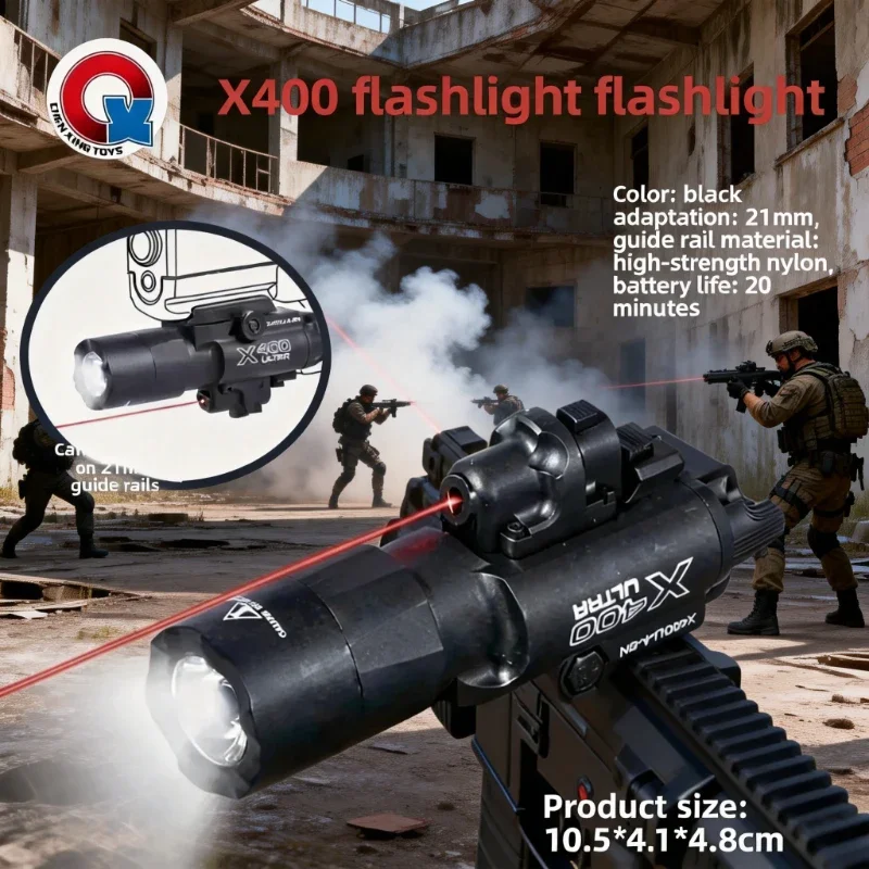 

НОВИНКА: Фонарь-лазерный целеуказатель X400U 2-в-1 высокой интенсивности: подходит для 20-мм направляющих планок, для охоты, игрушечного оружия, страйкбола, CS-матчей и игр.