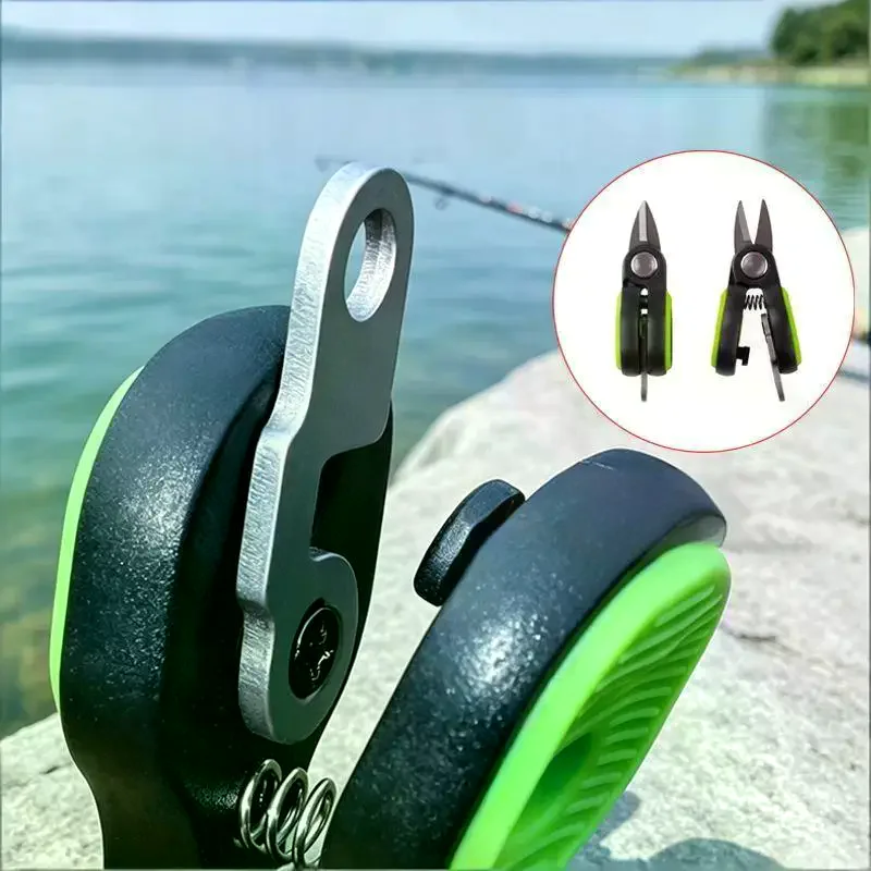 Portable Stainless Steel Lure Scissors Fishing Line And PE Line Serrated Blade MINI Fishing Scissors view 5