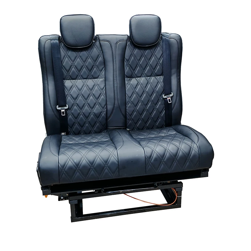 

Autoliuma Leather Business Style Dual-Fold Double Bench-To-Bed Seat Model L009S for Camper Vans