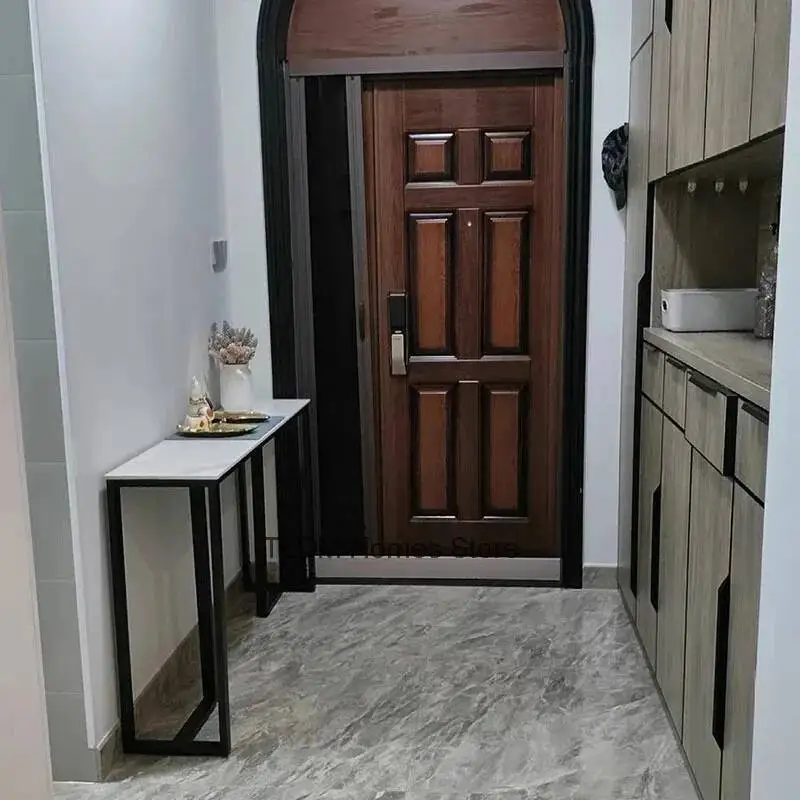 Tables for Nordic Rock Hallway Slab Console Household Entry Console Table Light Luxury Wrought Iron Hotel Corridor Hallway Table