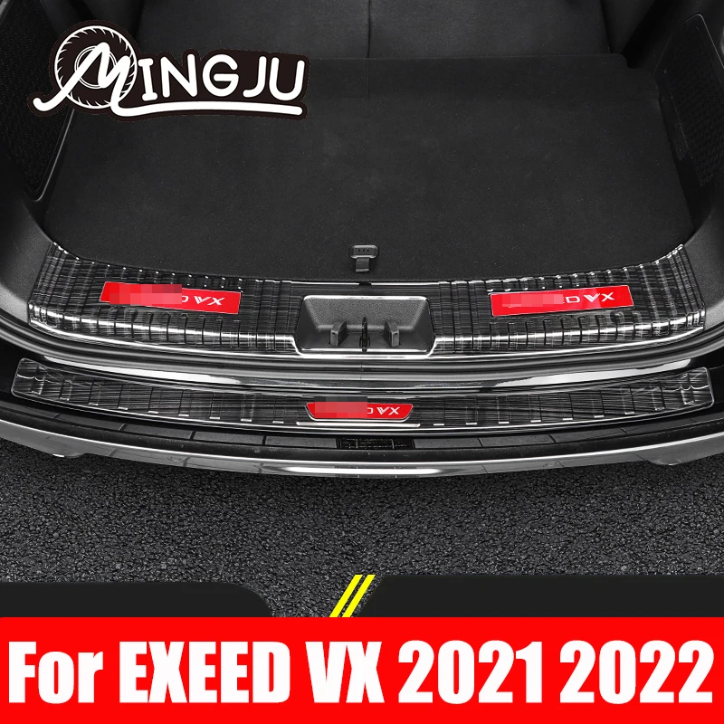 For EXEED VX 2021 2022 2023  Auto Rear Guard Plate Trunk Bumper Protective Strip Transparent Stickers Accessories