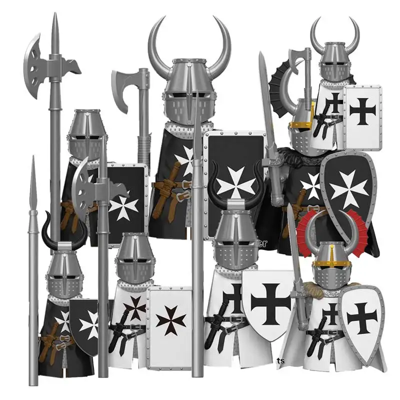 

DT8901 Roman Soldier Knights Hospitaller Teutonic Knights Bricks Dolls Action Toy Mini-Figures Building Blocks Kids Toys Model