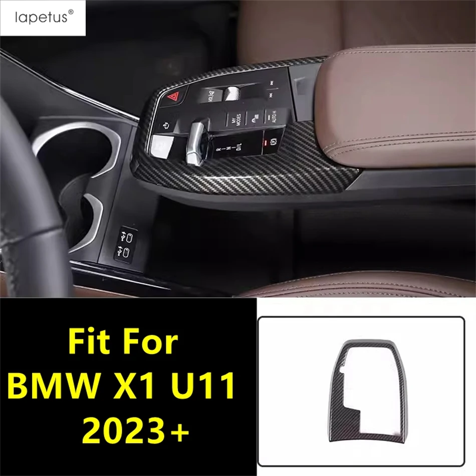 

Car Center Console Gear Shift Panel Frame Decoration Stickers Cover Trim ABS Carbon Fiber Accessories For BMW X1 U11 2023 2024