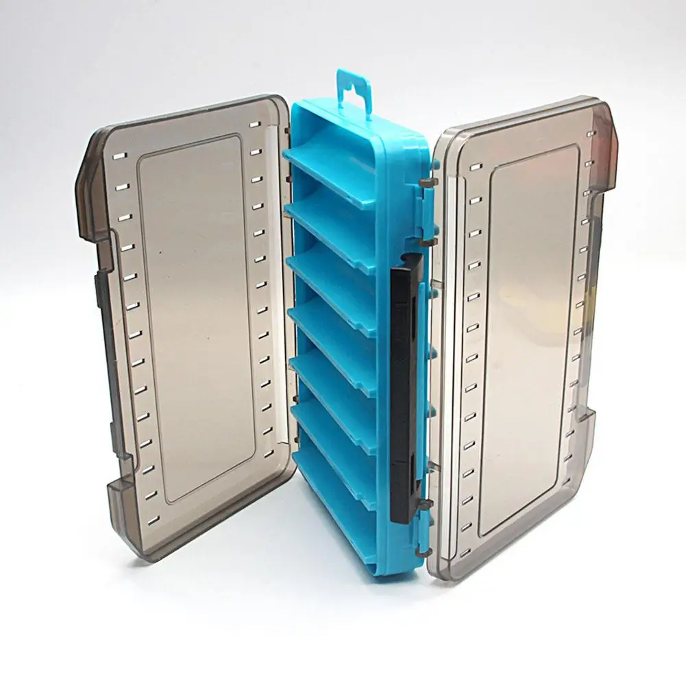 Double Sided Road Sub Box Fishing Gear Portable Accessory Storage Box Fishing Bait Box Hard Bait Pencil Squid Fake Bait Box
