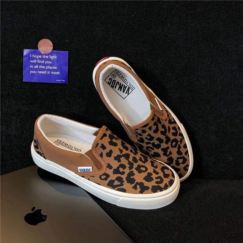 High Sneakers Ladies Casual Shoes Women Canvas Shoes Leopard Sneakers Harajuku Shoes Fashion Sneakers 2024 Women Buty Damskie