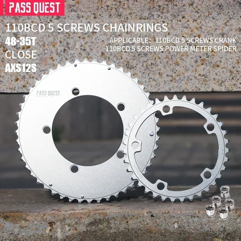 PASS QUEST 110 bcd chainring 5 bolt Narrow wide road bike Chain