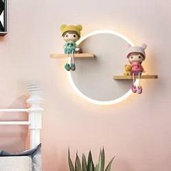 Nordic Modern Sconce Wall Light LED Wall Lamp For Children's Room Bedroom Bedside Aisle Decor Indoor Lighting 6pa