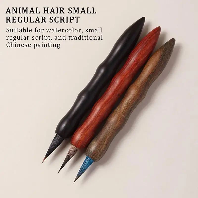 Hair Fine-Tip Brush Portable Calligraphy Brush For Travel Small Regular Script Watercolour Painting Outline Pen Animal