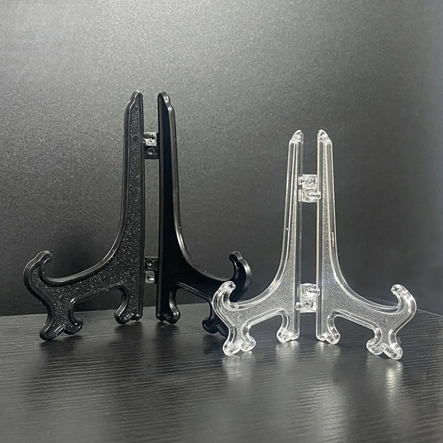 5 Pieces, Transparent Acrylic Easel Display Stand/Plate Holder, Used for Weddings, Birthdays, Home Decoration, Tabletop Display Photo Stand, Picture Frame or Other Items