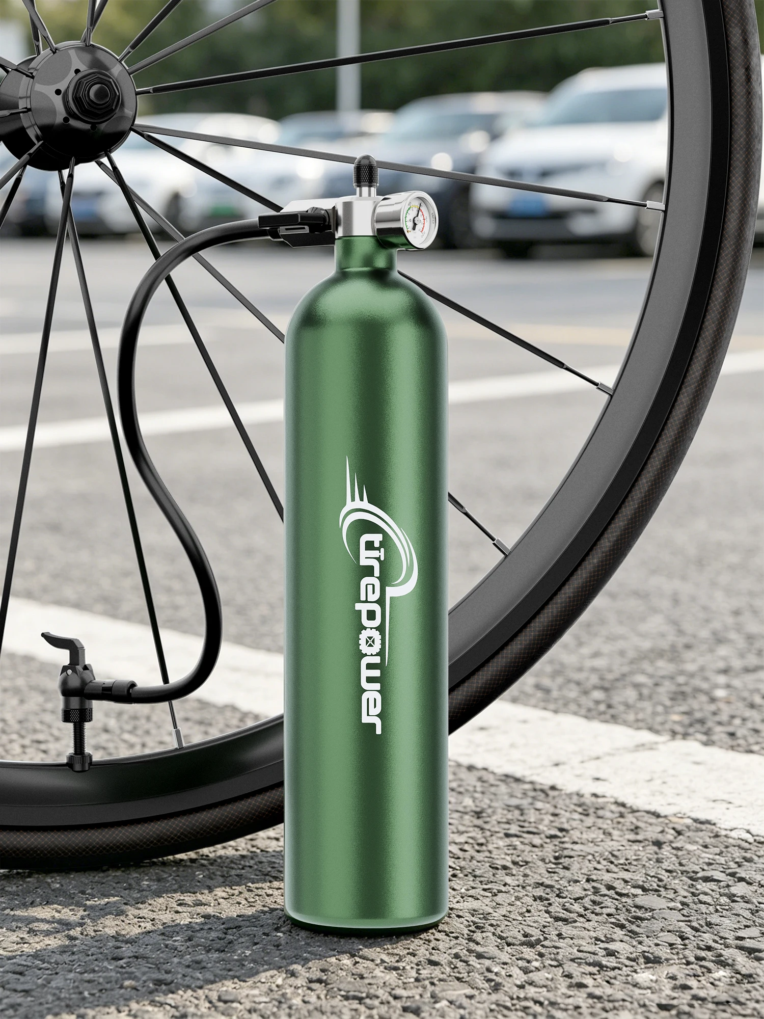 AliExpress CTREPOWER 1.3L MTB Road Inflator Tyre Air bottle Tire Booster With Valve Gas Cylinder with Pressure Gauge For Bike Vacuum Tubeless Tire