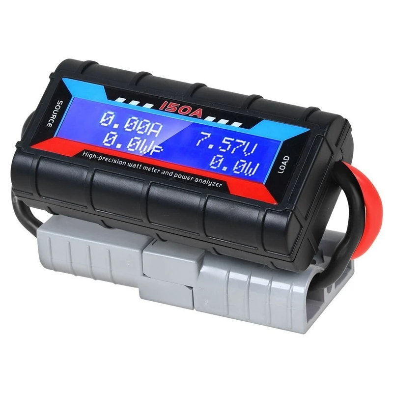 1 PCS 150A LCD Digital Amp Watt Meter Power Analyser Black Car Accessories Solar Caravan Meter For Anderson Plug Tool