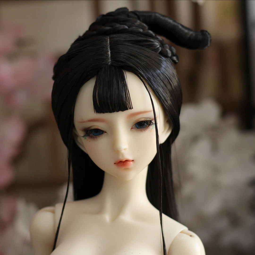 

1/4 1/3 Scale BJD Wigs Ancient Costume Hanfu Retro Hairstyle Hair Fairy Wig For MSD SD13 Big Girl SSDF Doll Accessories A1443