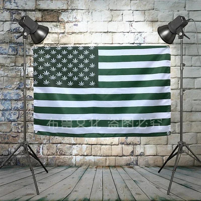 USA flag Large Reggae Rock Flag Banners Four-Hole Wall Hanging Painting Bedroom Studio Party Music Festival Background Decor