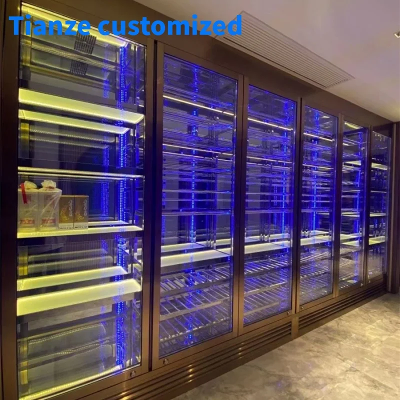 [Customized]cabinet wine organizer storage of aluminum alloy wine cabinet wine cabinet robot