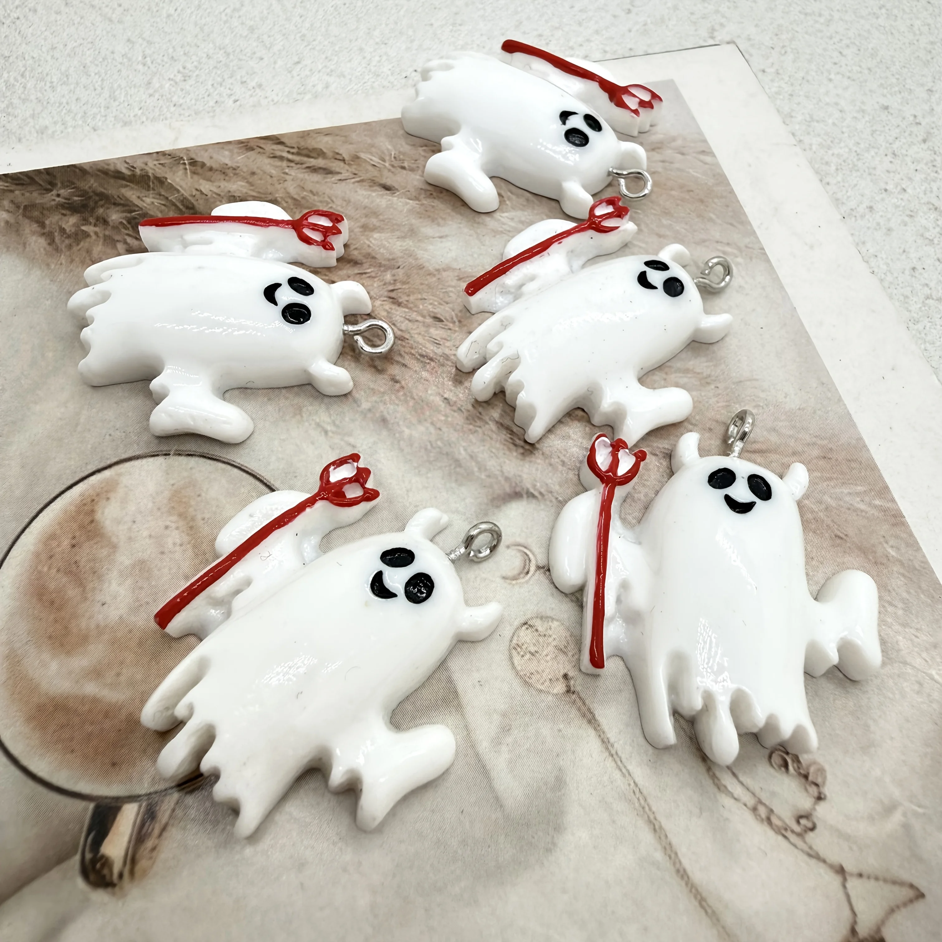 Jewelry Making Event - 5Pcs Resin Demon Ghost Halloween Charms