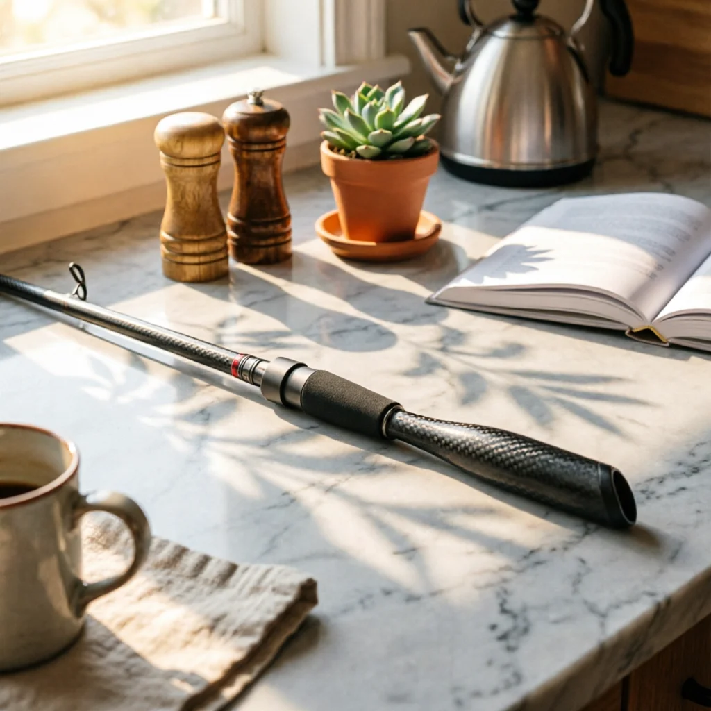 Fishing Rod Carbon Fiber - Integrated Rod Handle Woven Finish Carbon