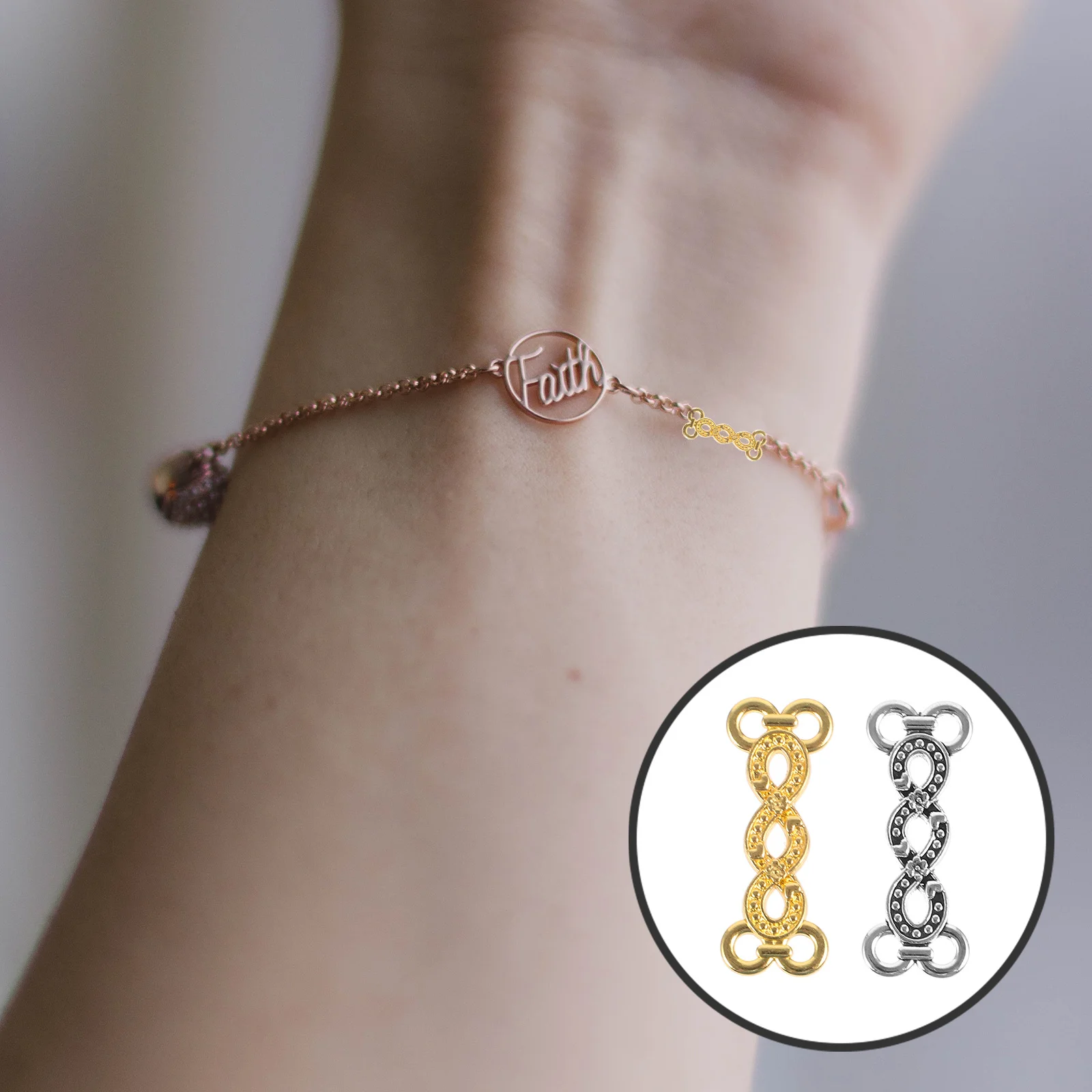 

20 шт., подвески-коннекторы для свежих цветов, многофункциональные разъемы для браслетов, прочные принадлежности для изготовления ювелирных изделий, уникальный подарок, браслет «сделай сам»