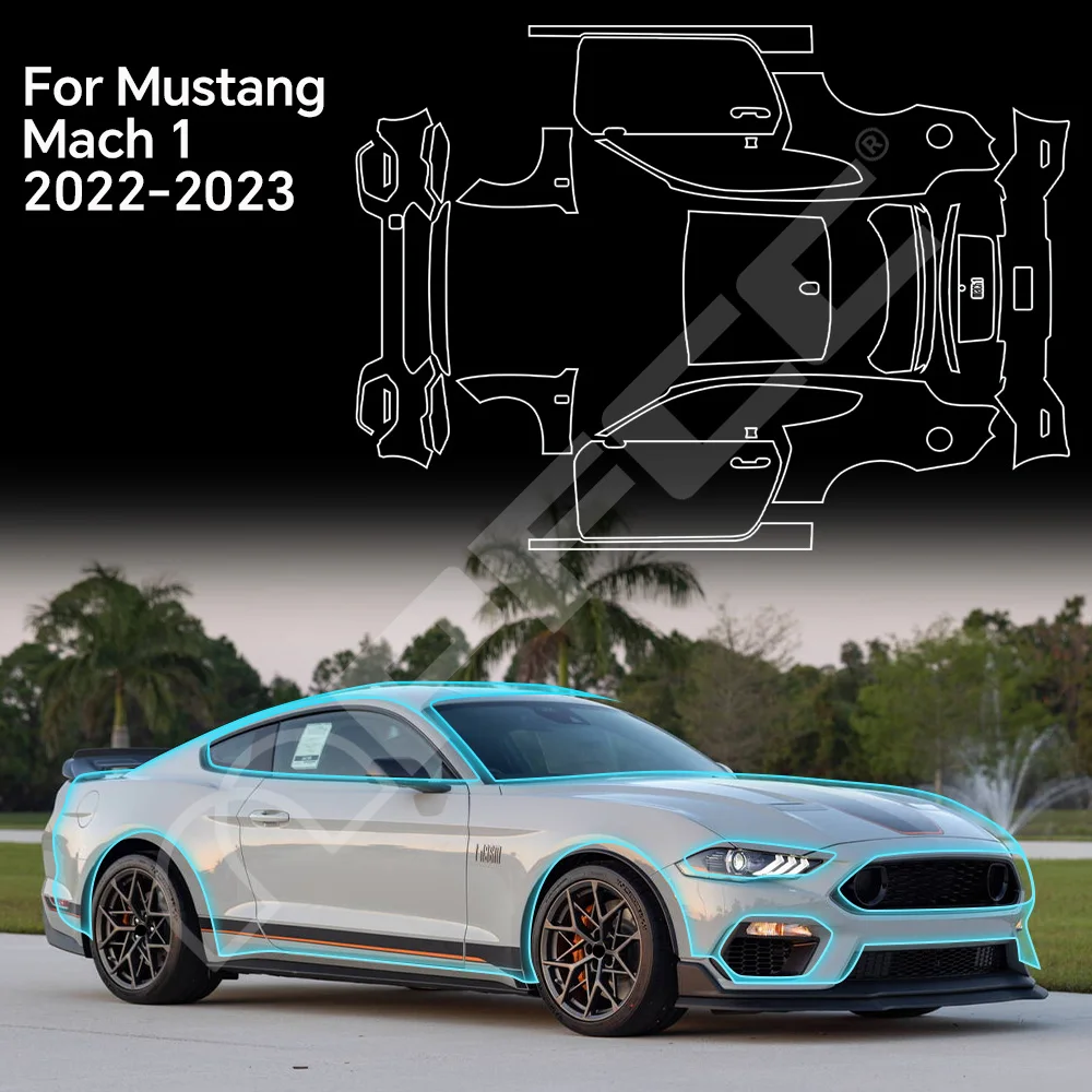 

For Ford Mustang Mach-E GT 2022 2023 TPU Car Paint Protection Film Pre-cut Clear PPF Anti-Scratch Car Body Resistant Invisible