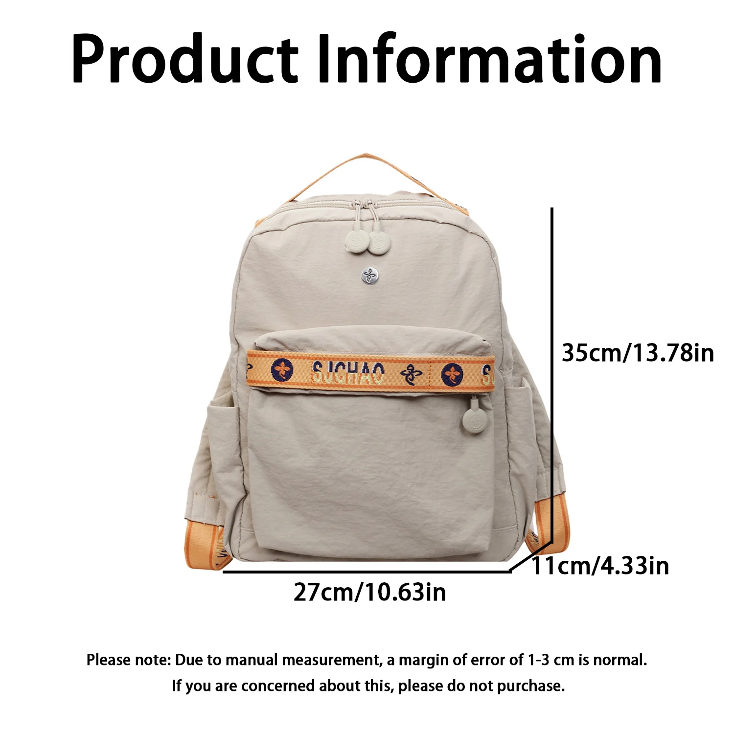 Mochila elegante para mujer, mochila informal ligera y duradera de gran capacidad para ir al trabajo, mochila para estudiantes