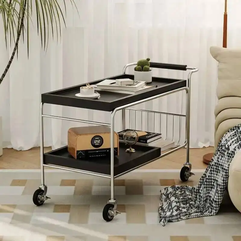 Tables Century Coffee Organizer Wheels Mid Jewelry Organizer Mobile Hospitality Trolleys Storage Luxury Service Hotel Furniture
