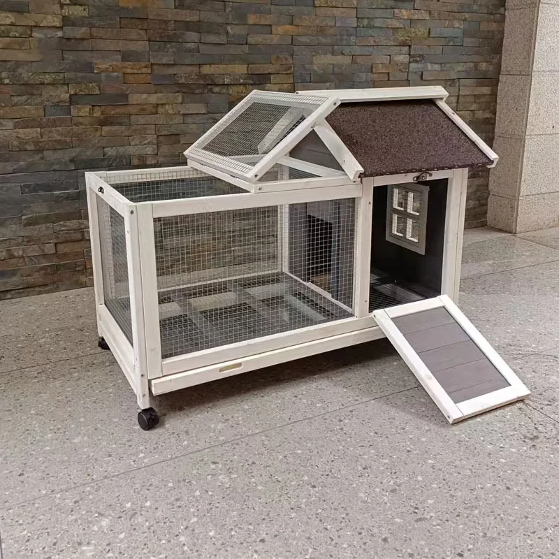 Modern Outdoor Wooden Pet Cage Sustainable Solid Animal Triangle Chicken Coop Chicken House Rabbit Cage Bird Chickens Birds