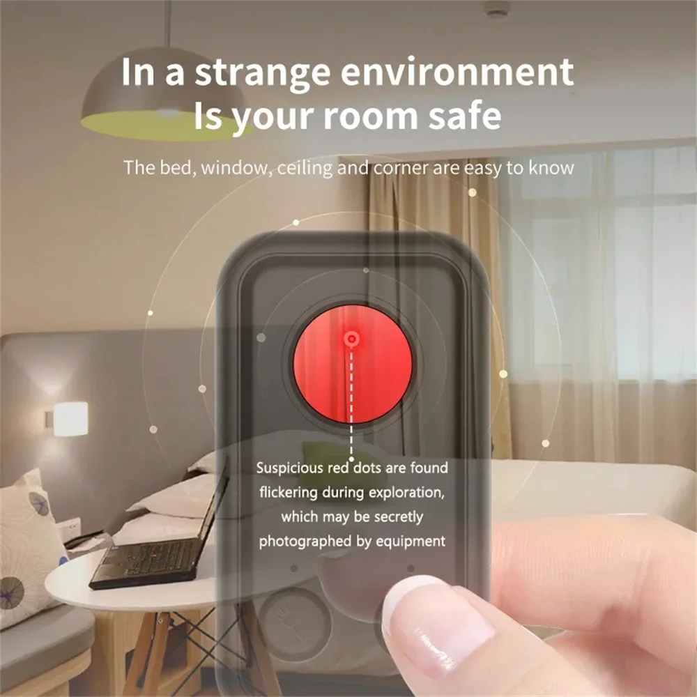 IR Detector Multifunctional Mini Bug Proof Lens Tracker Detection Wireless Camera Hotel Anti Surveillance Spy Peeping Scanner