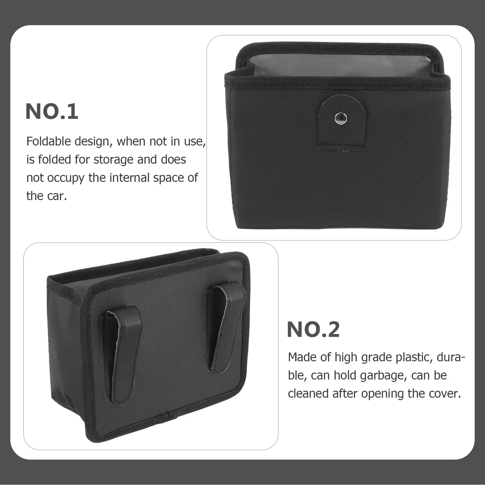 

Folding Waste Bucket Small Can Door Hanging Storage Bag Garbage Holder Auto Trash Bin Durable Foldable Plastic Container Mini