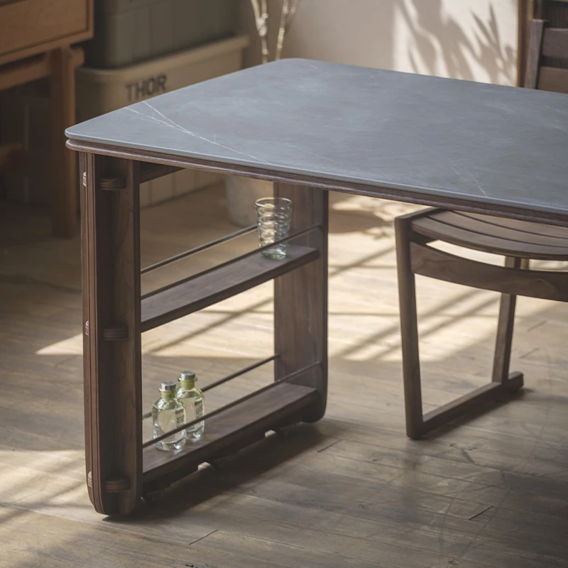 LMM movable solid wood slate retro used workbench niche
