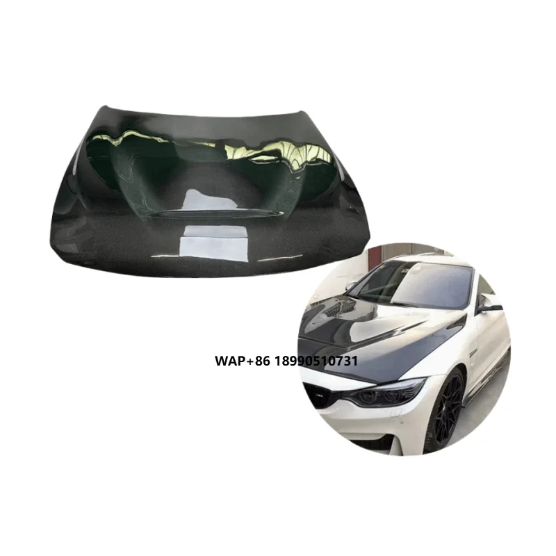 

2014-2020 GTS Style Front Bonnet New Carbon Fiber Engine Hood with Screws Screw-On for F82 M4 Car Modification
