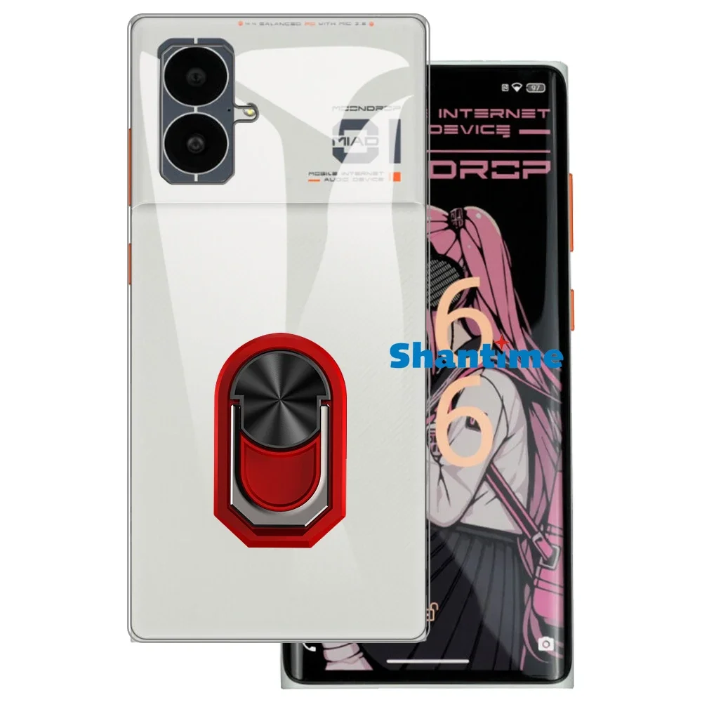 Luxury Shockproof Ring Holder For MOONDROP MIAD01 5G Case Soft Silicone TPU Protective Holder Cover image 3