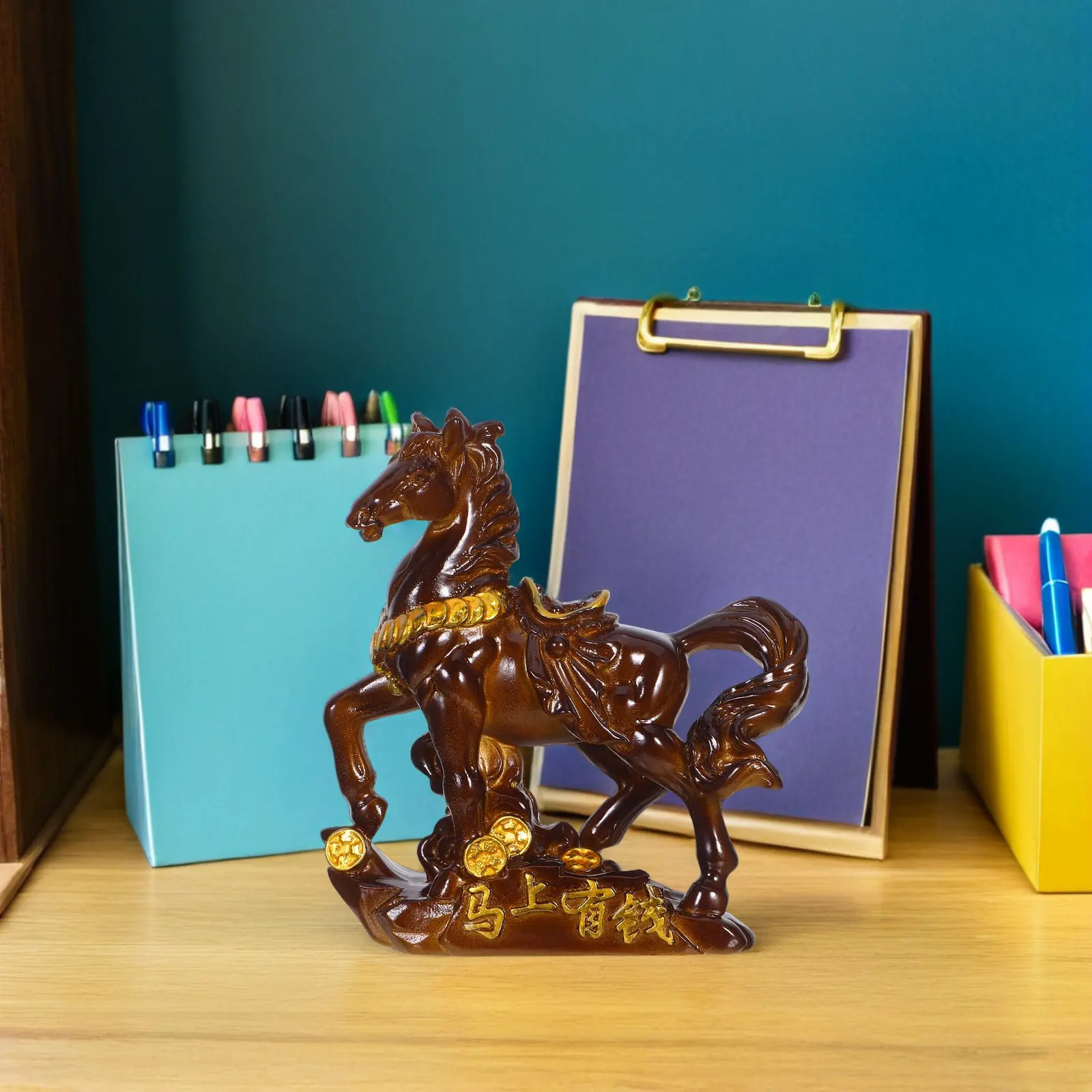 High Temperature Color Change Tea Pet Horse Resin Sculpture Elegant Tea Ritual Decor Mini Desk Home Office Chinese Tradition
