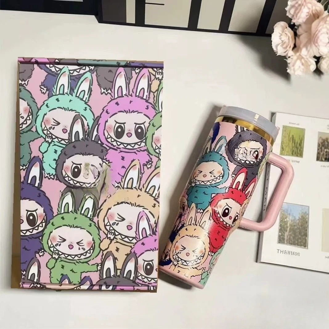 

LABUBU 2025 Limited Thermos - 304 Stainless Steel Vacuum Cup W/Gift Box, 12H Insulated Cute IP Water Bottle for Office & Travel