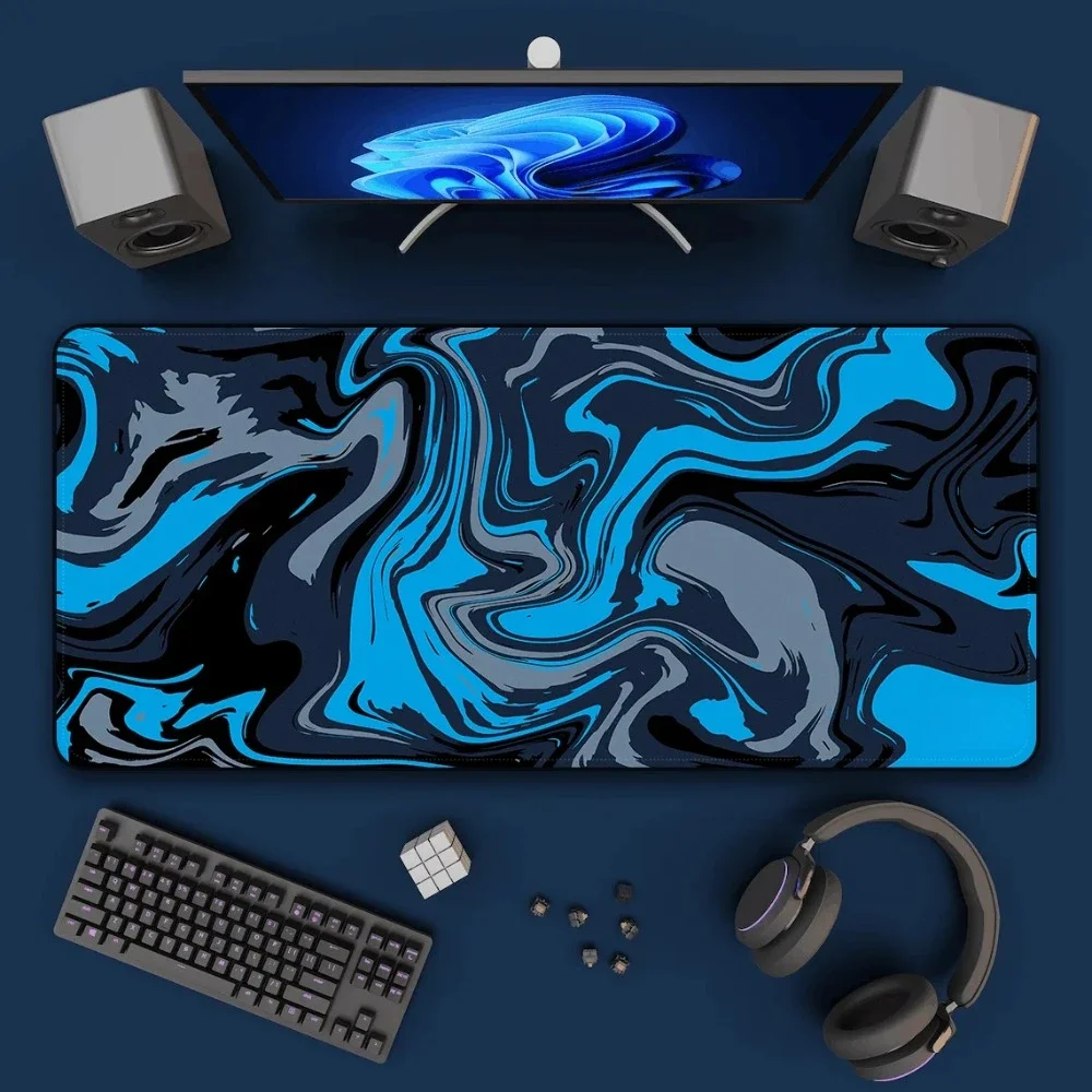 

Blue Liquid Strata XXL Gaming Mouse Pad Large Keyboard Table Speed Desk Mat Anime 900x400x3MM Mousepad desk accessories office