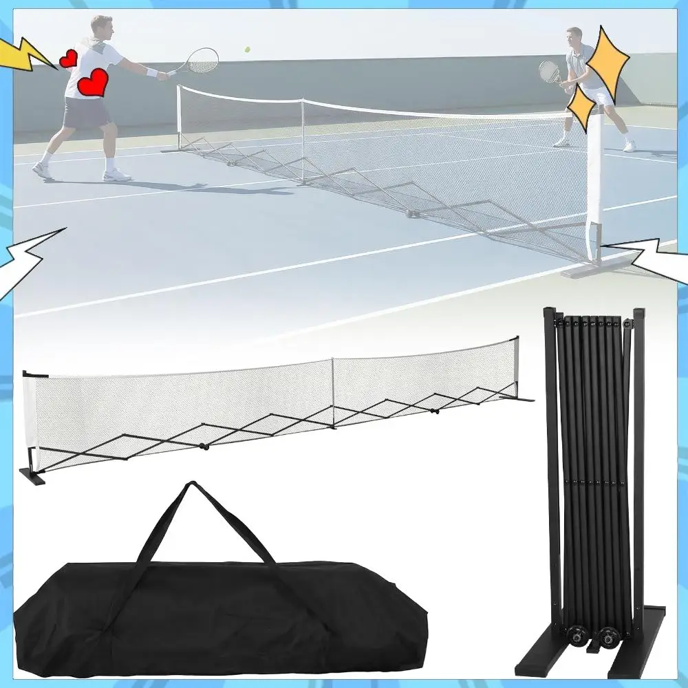 

Professional Pickle Ball Game Net Stand with Wheels Pickle Balls Net Set System Aluminum Alloy 22ft for Indoor & Outdoor Courts