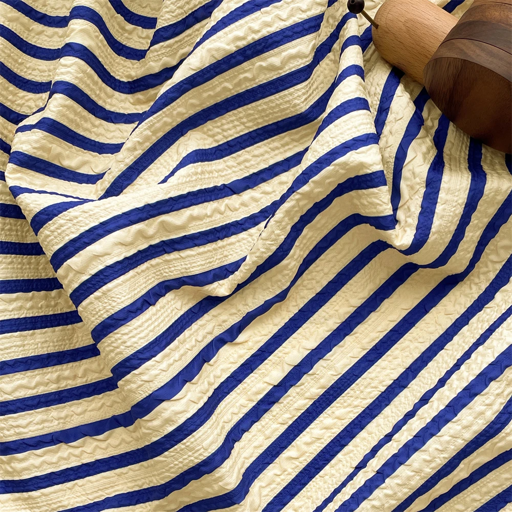 

128x50cm Fresh Style Embossed Bubble Texture Cute Puppy Kitten Clothing Fabric Handmade DIY Material Sewing Cloth