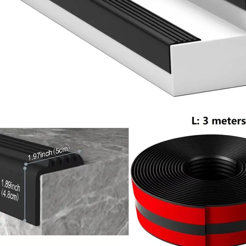 

Самоклеящаяся полоса Нескользящая отделка Простая установка Отличная ручка Зона высокого дорожного движения Подходит для использования в помещении и на открытом воздухе