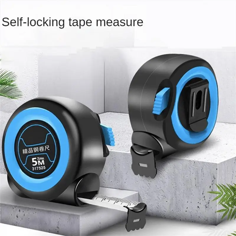 

Steel Tape Measure 3 / 5 / 7.5 / 10 Meters Thickened Self-locking Rubberized Woodworking Tool Rulers Precise and Clear