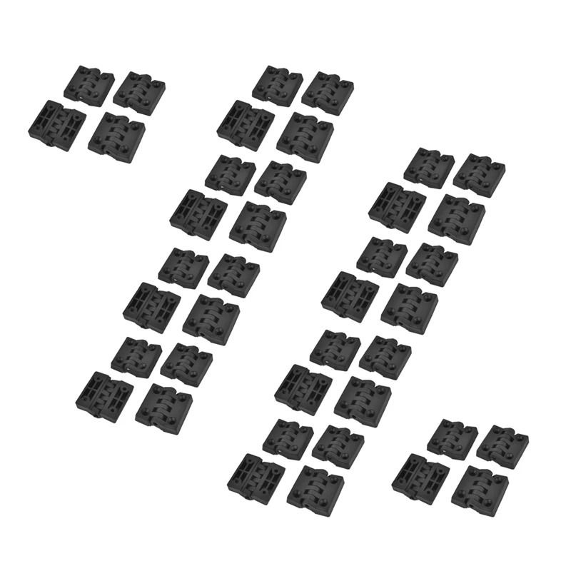 A95G 40 Pieces Hinges For Cabinet Doors, Made Of Plastic, Reinforced, 40 X 40 Mm