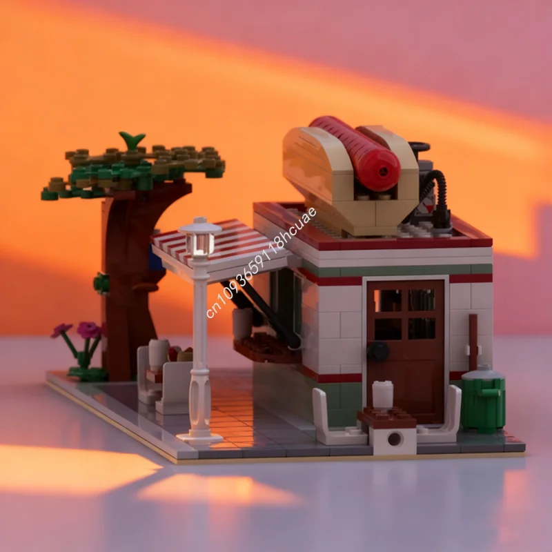 

439pcs MOC The Hotdog Corner Modulared Model Building Blocks Christmas Gift Architecture Toy Idea Education Brick Kids Birthday