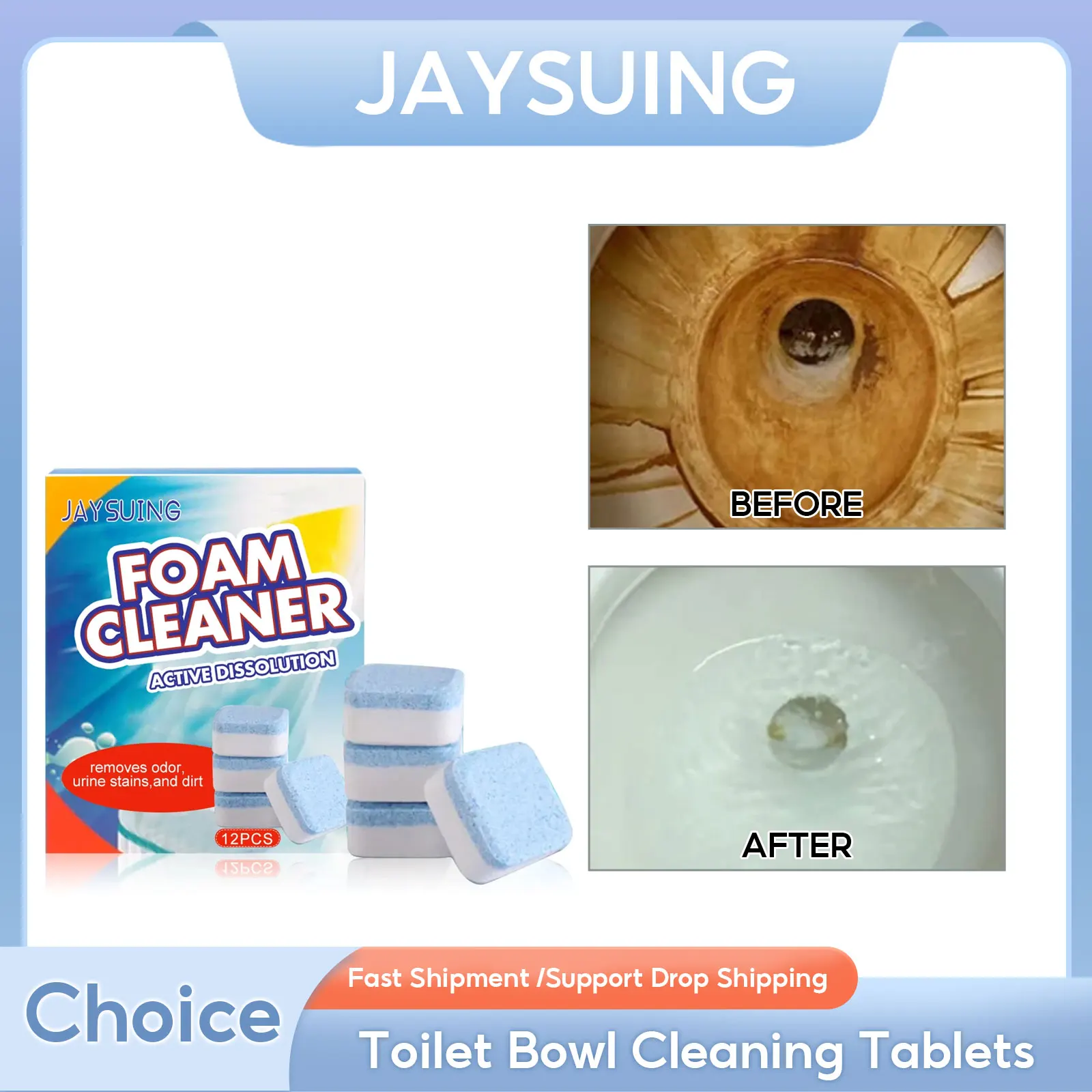 

Toilet Bowl Cleaning Tablets Deep Cleaning Deodorizer Yellow Dirts Remover Automatic Toilet Bowl Tank Cleaner Home Foam Cleaner