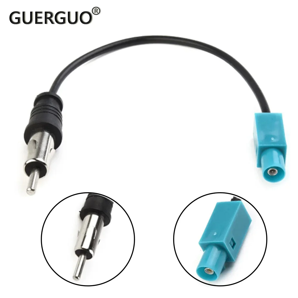 1PC Audio Modification Car FM AM Stereo Radio Antenna Cables Fakra Z Male to Din Male Adapters for Volkswagen Ford Skoda Renault