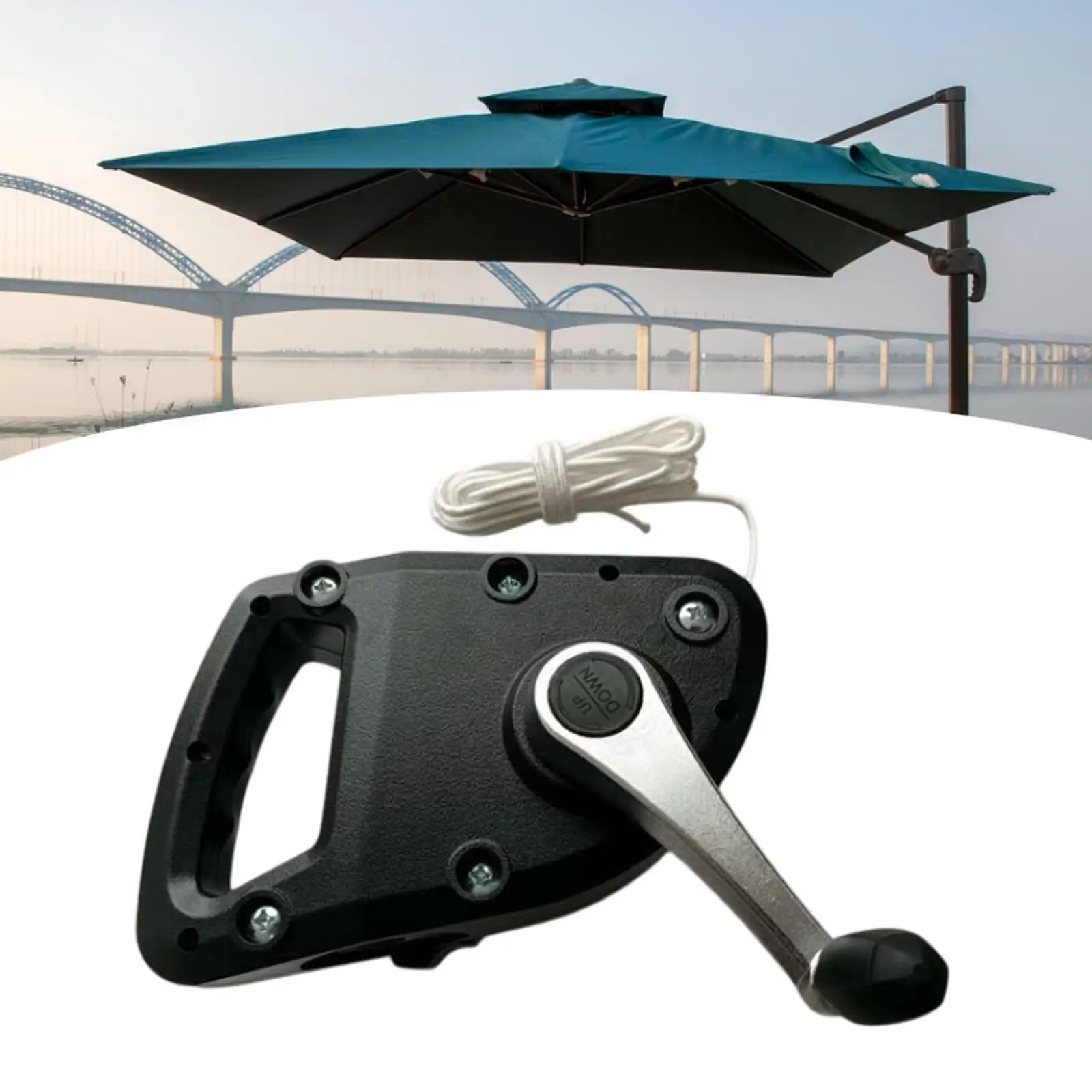 

Patio Umbrella Crank Handle Outdoor Umbrella Accessories Diameter 48mm Spare Parts Parasol Hand Crank for Garden Picnic Deck