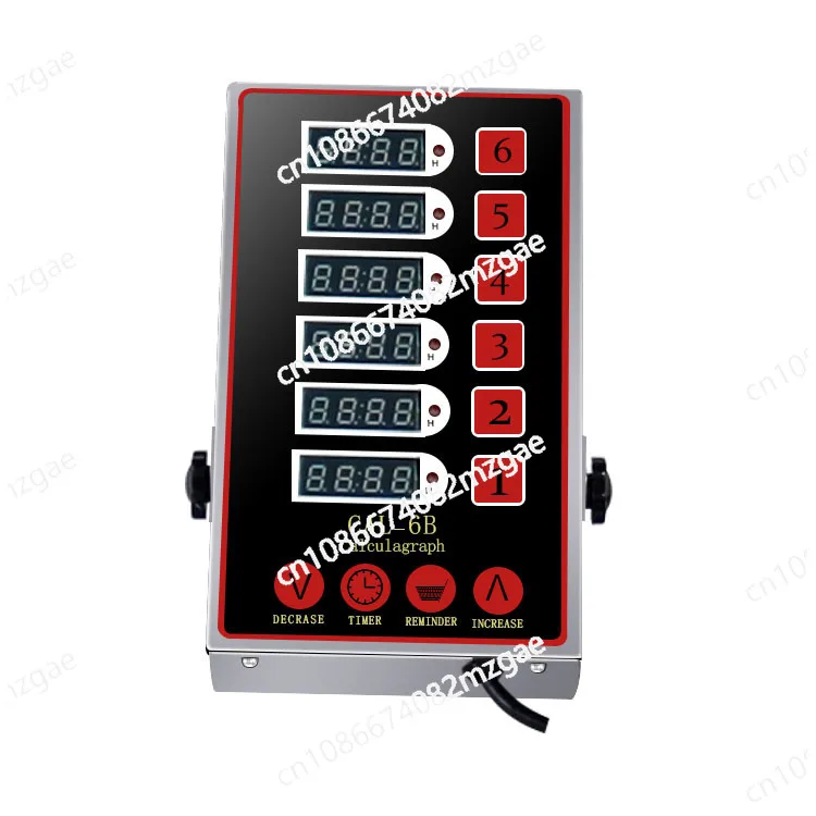 Commercial timer, kitchen burger joint four-channel timer, wholesale six-channel stopwatch reminder timer