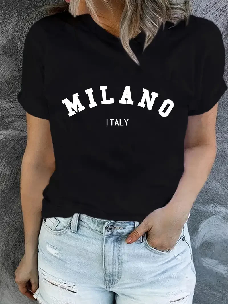 

Футболка женская летняя с надписью «Италия»