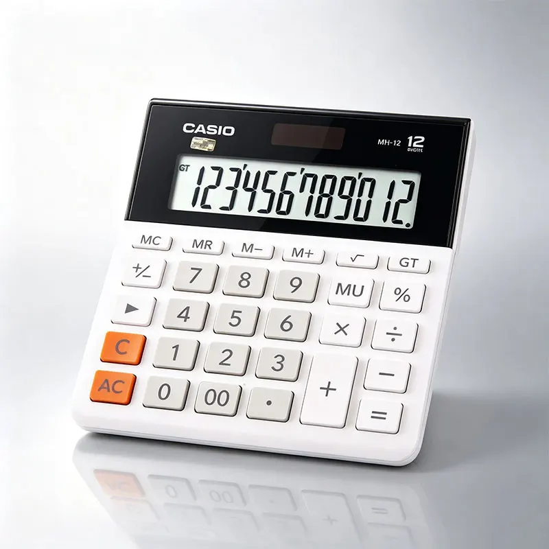 Casio DH-14/MH-12/DH-12/DX-120B/MX-12B: hoogwaardige, duurzame zakelijke rekenmachine – voor het berekenen van het totale orderbedrag – stabiele werking.