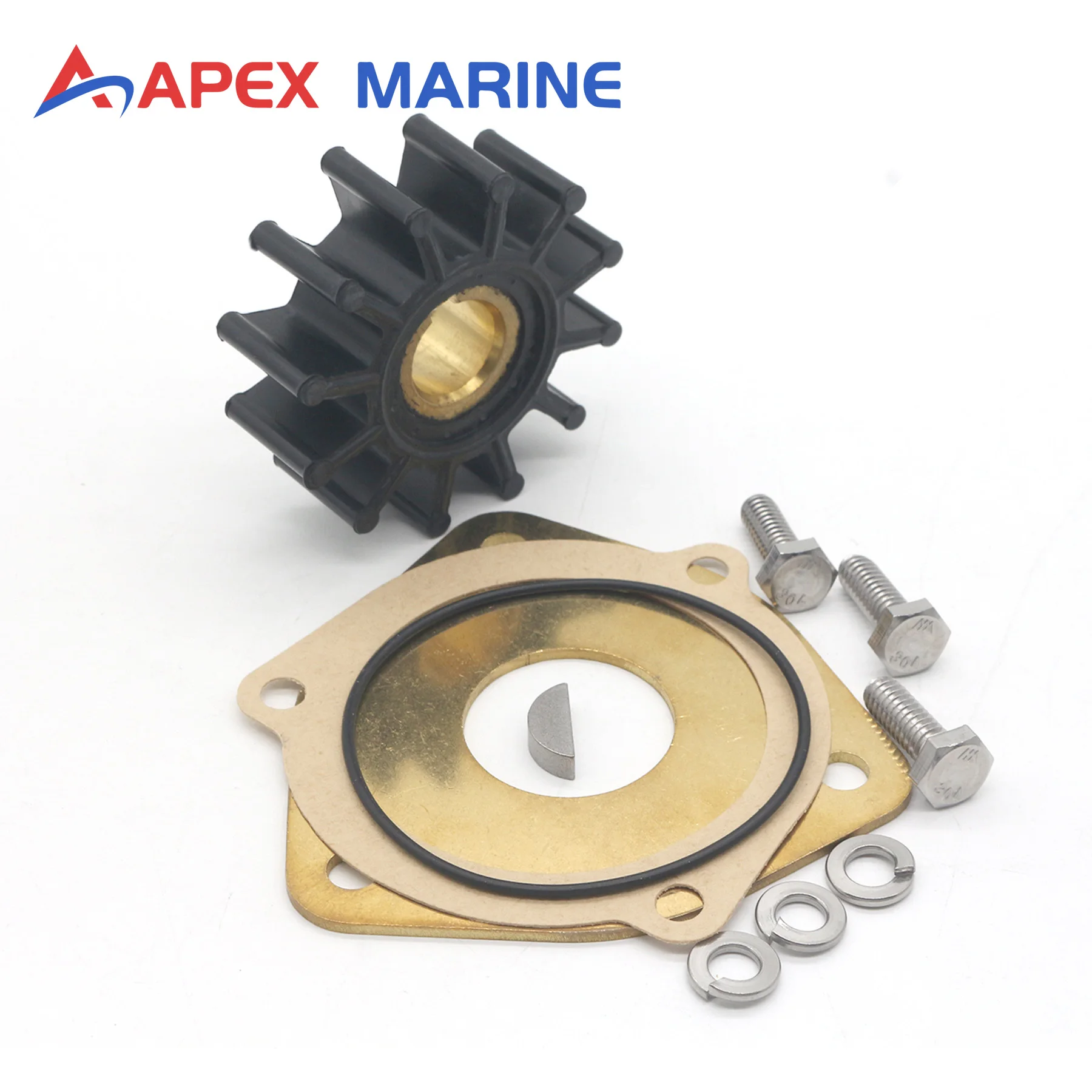 

Sea Water Pump Impeller Maintenance Set for Volvo Penta OMC Cobra Marine Engine Replace OEM Parts 3854287 3854286 835512 18-3060