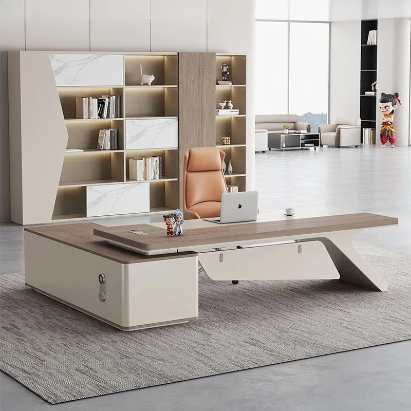 

BSimple modern light luxury President table Chairperson's office Large class table Senior manager table