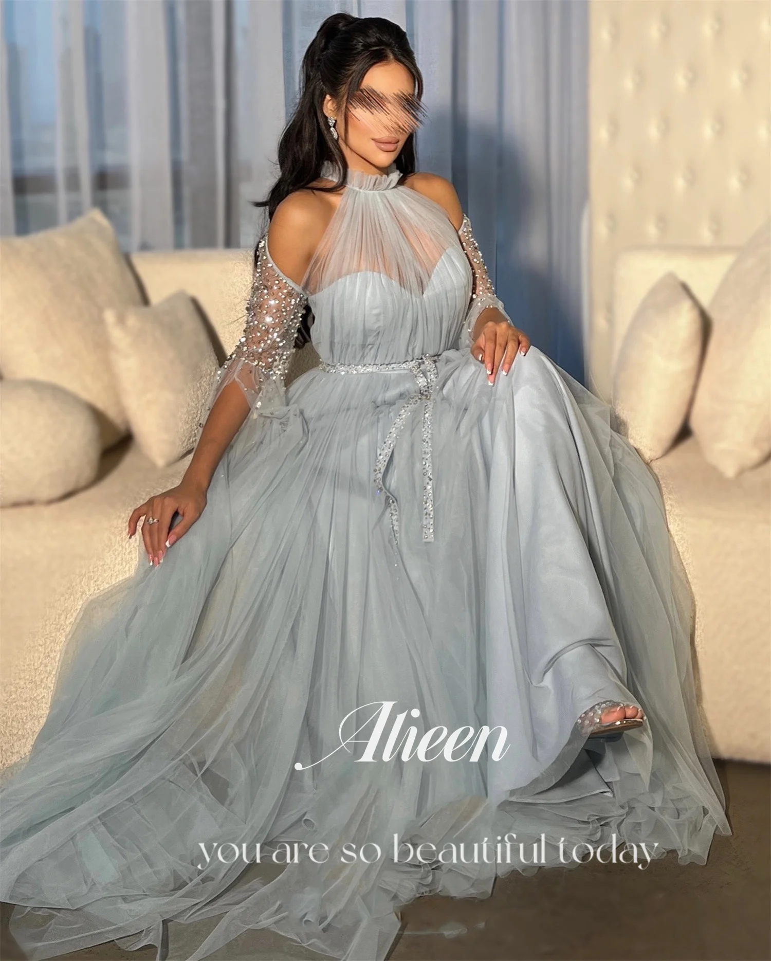 アイリーン フォーマルドレス ガラ Aライン レディース プロムドレス 2025 グレー カスタム ベスティドス デ フェスタ ウェディング パーティー ドレス イブニング