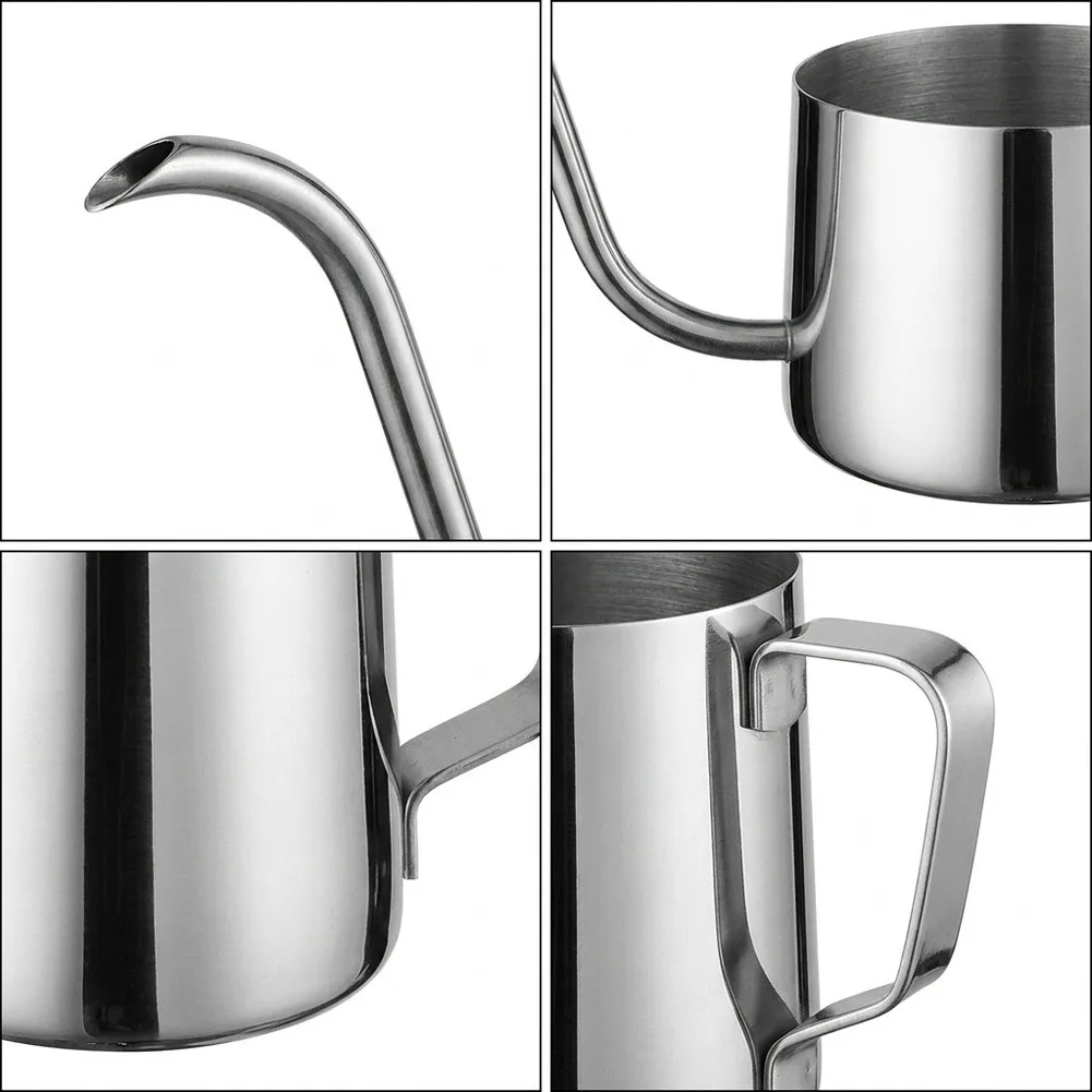 Pour Over Coffee 350ml Stainless Steel Gooseneck Design for Consistent Flow Rate and Improved Extraction Control
