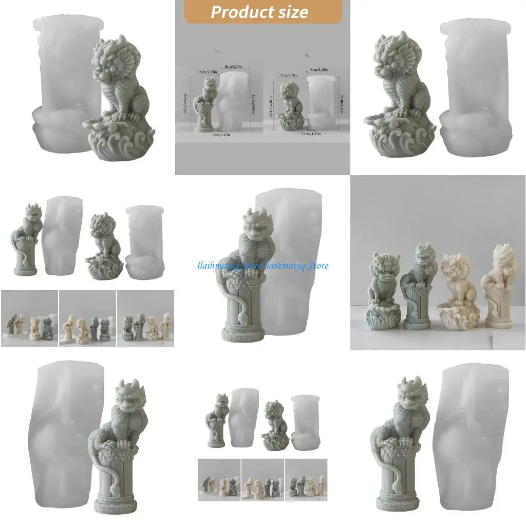 

573B Lion Molds Ornament Moulds Silicone Texture for Hand-Making